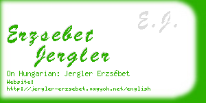 erzsebet jergler business card